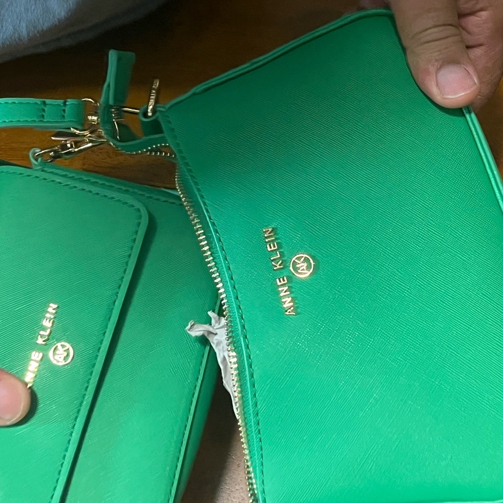 Anne Klein Vibrant Green Clutch
